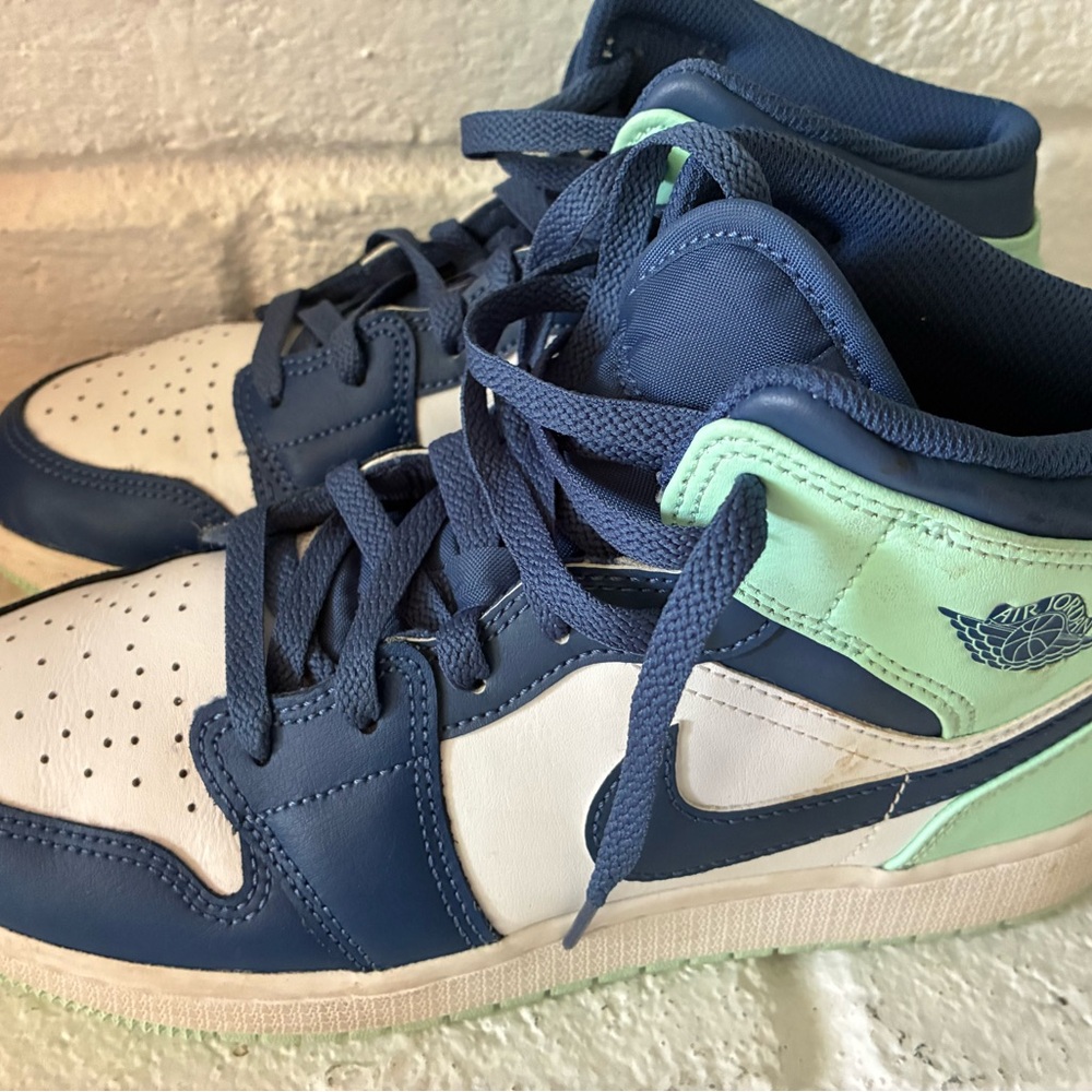 Nike Air Jordan 1 mystic navy white basketball sneakers 6.5y